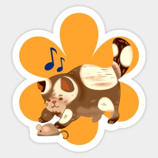 Catto playing Sticker